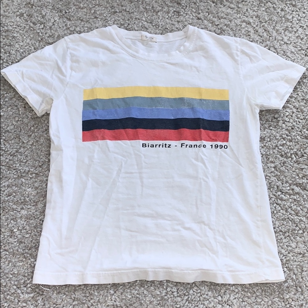 white brandy melville biarritz tee